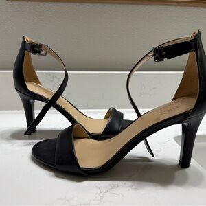 Naturalizer Black Strappy Heels
